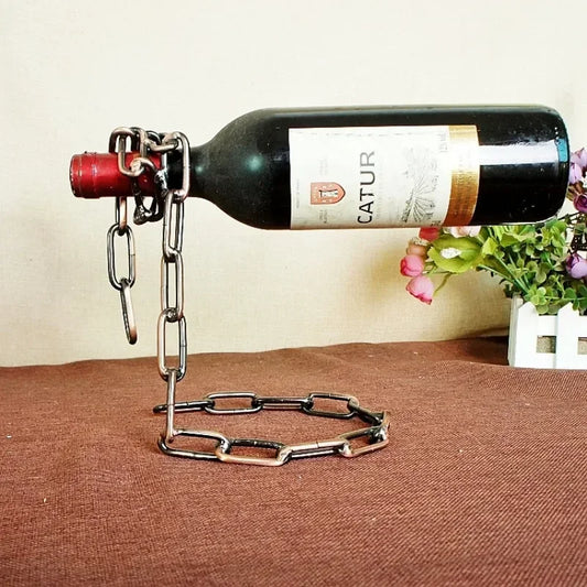 Soporte flotante creativo para vino, cadena 3D